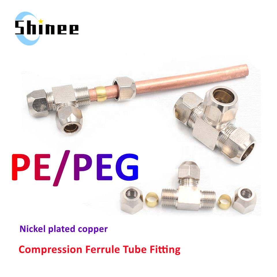 Compression Fitting Brass - Пневматические фитинги, латунные Т-образные, наружный диаметр